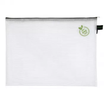Foldersys Pochette con zip B4 trasparente