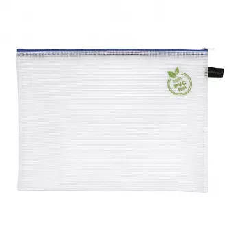 Foldersys Cartella portadocumenti con zip A4 trasparente in PVC