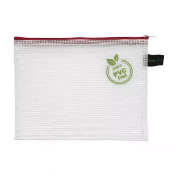 FolderSys Pochette con zip B6 trasparente