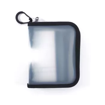 FolderSys Pochette con zip Mini A6 trasparente