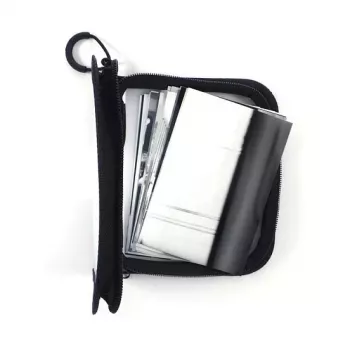 FolderSys Pochette con zip Mini A6 trasparente