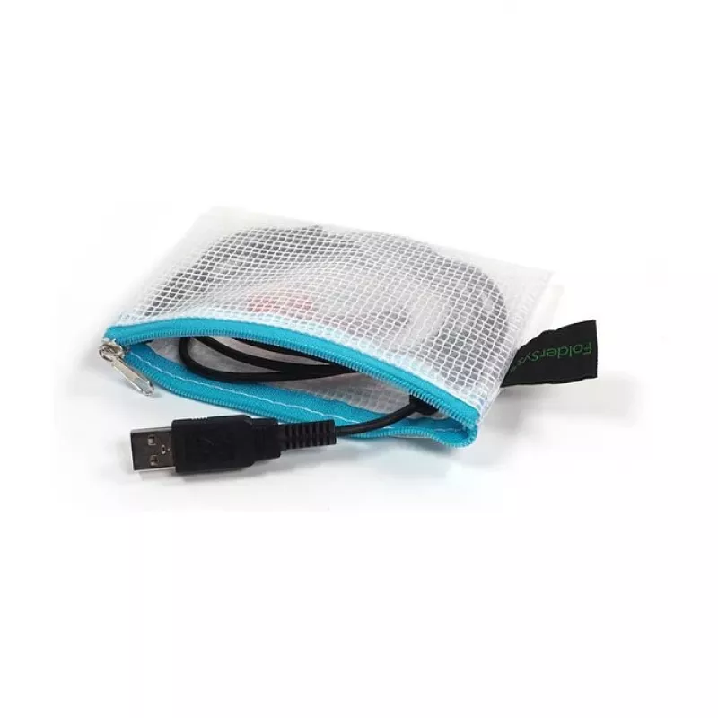 Foldersys Busta con zip A7 trasparente