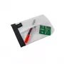 FolderSys SnapBag DIN A6 cartella portadocumenti chiara trasparente senza PVC con cucitura nera