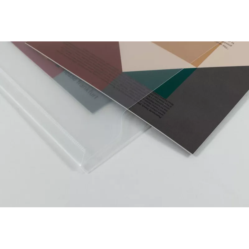FolderSys Tasca portadocumenti Double View A5 orizzontale con chiusura a velcro incolore opaca