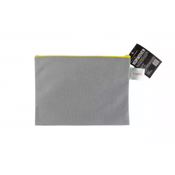 FolderSys Pochette con zip A5 grigio opaco in PP non tessuto 190 x 255 mm