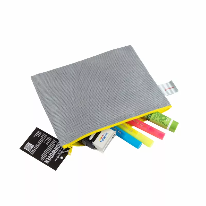 FolderSys A5 busta con cerniera grigia opaca in PP non tessuto 190 x 255 mm