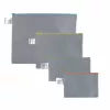 FolderSys A5 busta con cerniera grigia opaca in PP non tessuto 190 x 255 mm