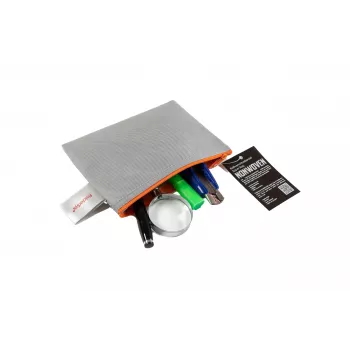 FolderSys Pochette con zip A6 grigio opaco in PP non tessuto 125 x 180 mm
