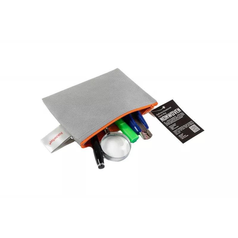 FolderSys busta con cerniera A6 grigia opaca PP non tessuto 125 x 180 mm
