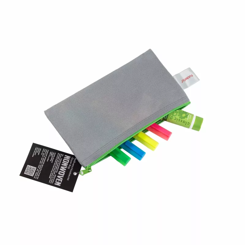 FolderSys busta con cerniera DL grigia opaca PP non tessuto 120 x 220 mm