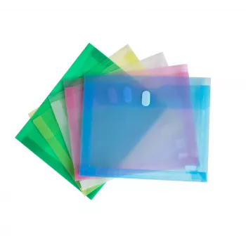 FolderSys 10 buste per documenti DIN A4 orizzontali colori misti lisce 0,20 mm