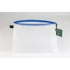 Foldersys Cartella portadocumenti con zip A4 trasparente/blu 0,28 mm 1 pezzo