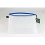 Foldersys busta per documenti con cerniera A4 trasparente/blu 0,28 mm 1 pz