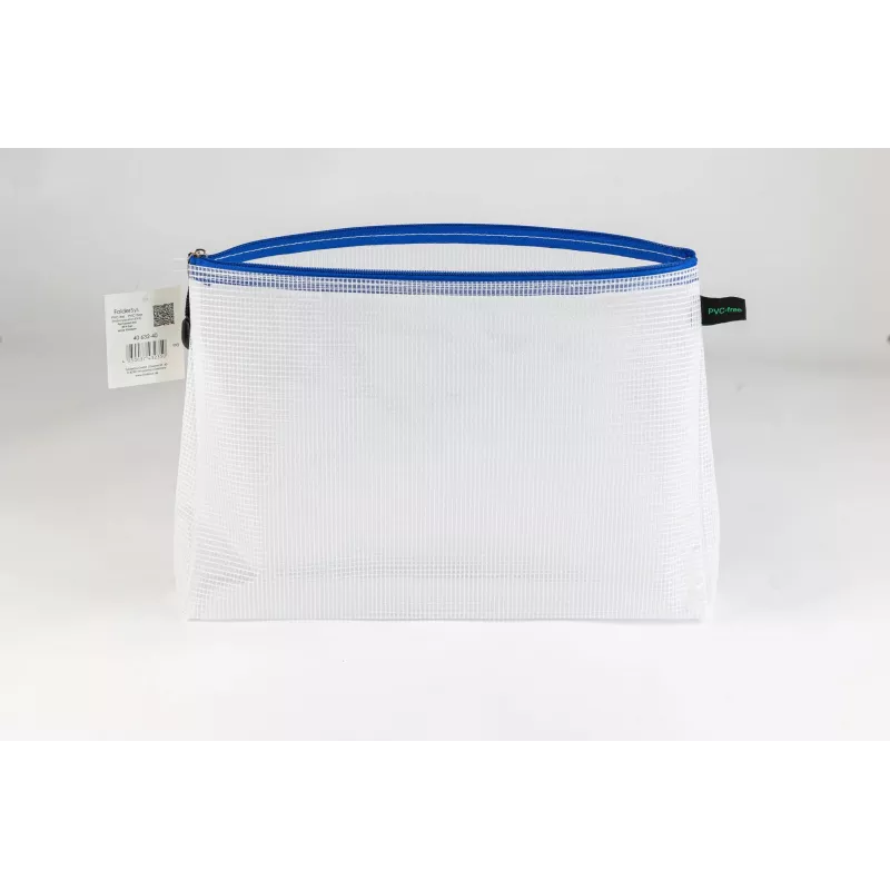 Foldersys busta per documenti con cerniera A4 trasparente/blu 0,28 mm 1 pz