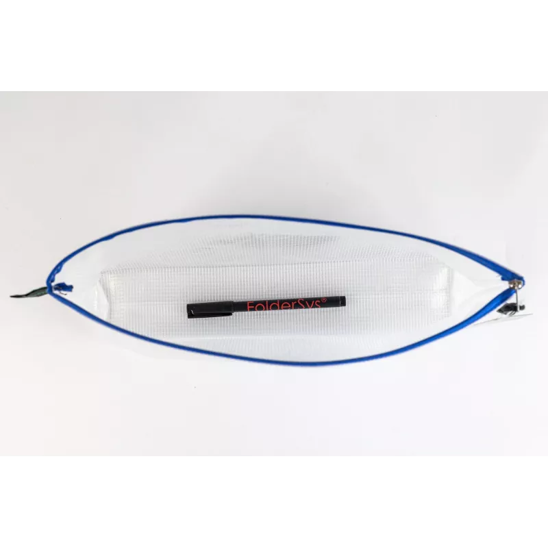 Foldersys busta per documenti con cerniera A4 trasparente/blu 0,28 mm 1 pz