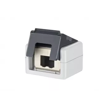 METZ CONNECT E-DAT Case modulare con 12 porte, grigio chiaro (RAL 7035), IP20, vuoto