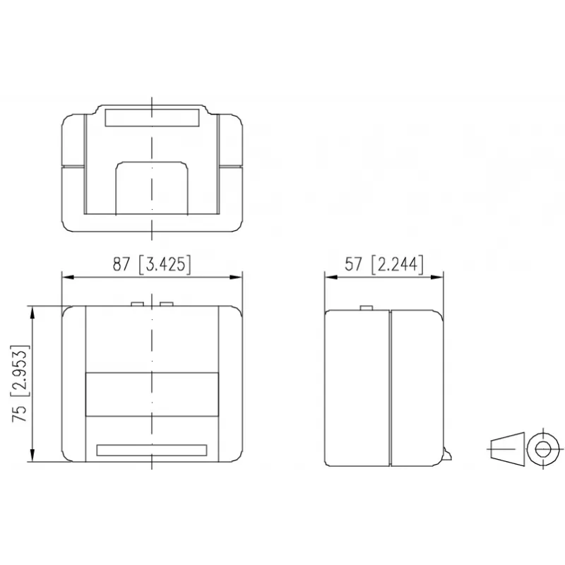 METZ CONNECT E-DAT Case modulare con 12 porte, grigio chiaro (RAL 7035), IP20, vuoto