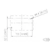 METZ CONNECT E-DAT Industry IP67 V5 presa di rete a 2 porte da superficie, alluminio, grigio (1401060320ME)