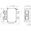METZ CONNECT E-DAT Industry IP67 V5 presa di rete a 2 porte da superficie, alluminio, grigio (1401060320ME)