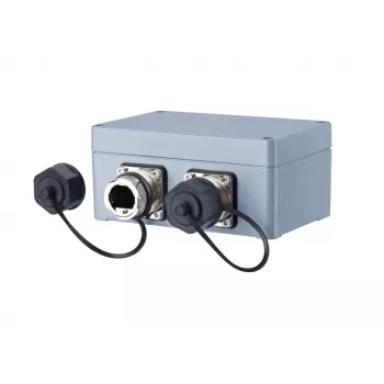 METZ CONNECT 1401010620ME Presa di connessione Industrial Ethernet, grigio, metallo, IP67, 124x78x57 mm