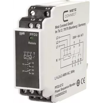 METZ CONNECT PFD2-E12 Power Filter Distribution Unit, 400 V, 6 A, guida DIN, nero/bianco