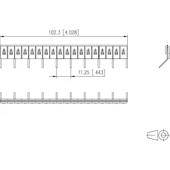 METZ CONNECT 850349-02 Blocco di separazione - 1 polo, connessione a vite, guida DIN, nero, IP20