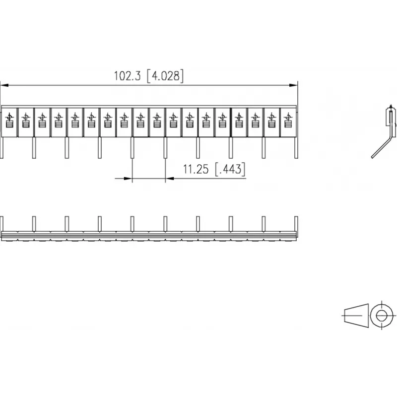 METZ CONNECT 850349-02 Blocco di separazione - 1 polo, connessione a vite, guida DIN, nero, IP20