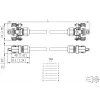METZ CONNECT E-DAT Industry Cavo patch V6 IP67 Cat6 SF/UTP 15 m giallo