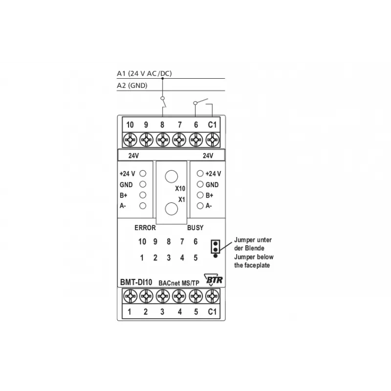 METZ CONNECT BMT-DI10 BACnet MS/TP modulo di ingresso digitale 10 ingressi