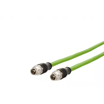 METZ CONNECT cavo patch M12 su RJ45, Cat.5e, 2m, codifica D, PUR, verde