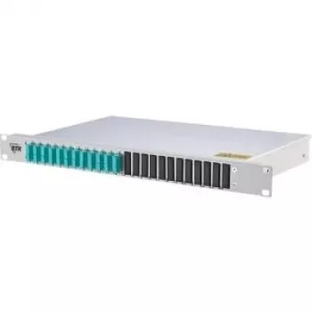 METZ CONNECT 150255BA12-E patch panel in fibra ottica 1U 24 porte LC-duplex OM4 - grigio (RAL 7035)