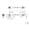 METZ CONNECT M12 Industrial Ethernet cavo patch, codifica D, 4 poli, 5,0 m, schermato, verde