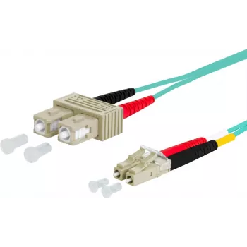 METZ CONNECT OpDAT cavo patch SC duplex su LC duplex OM3 5 m aqua