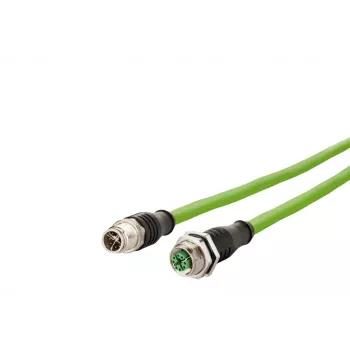 METZ CONNECT 142M2X12020 - 2 m - Cat6a - M12 - M12 - verde