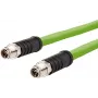 METZ CONNECT M12 cavo patch codifica X, SF/UTP CAT 6a, 2,0 m, verde, senza alogeni, adatto a catene portacavi