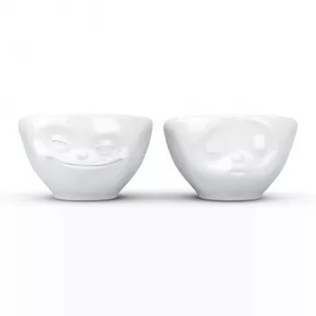 FIFTYEIGHT PRODUCTS set di ciotole piccole 100ml Grinning & Kissing White