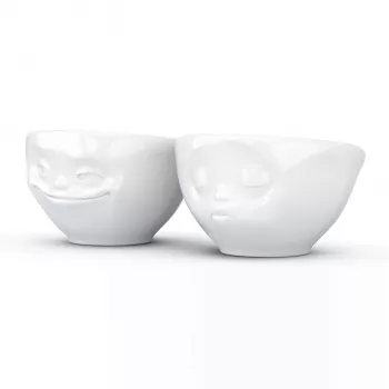 FIFTYEIGHT PRODUCTS set di ciotole piccole 100ml Grinning & Kissing White