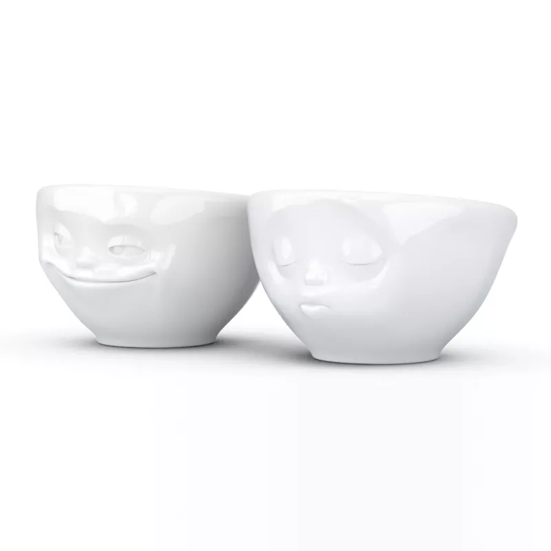 FIFTYEIGHT PRODUCTS set di ciotole piccole 100ml Grinning & Kissing White