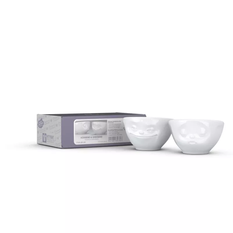 FIFTYEIGHT PRODUCTS set di ciotole piccole 100ml Grinning & Kissing White