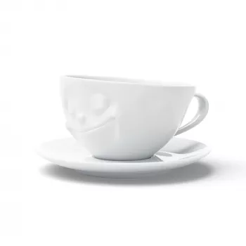 FIFTYEIGHT PRODUCTS FIFTYEIGHT Tazza da caffè 200ml - Happy bianco