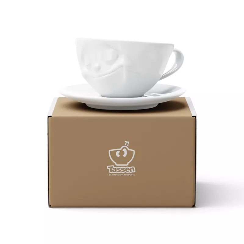 FIFTYEIGHT PRODUCTS FIFTYEIGHT Tazza da caffè 200ml - Happy bianco