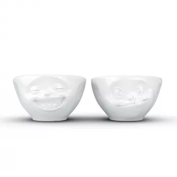 FIFTYEIGHT PRODUCTS Set di ciotole 100ml - Laughing & Delicious bianco