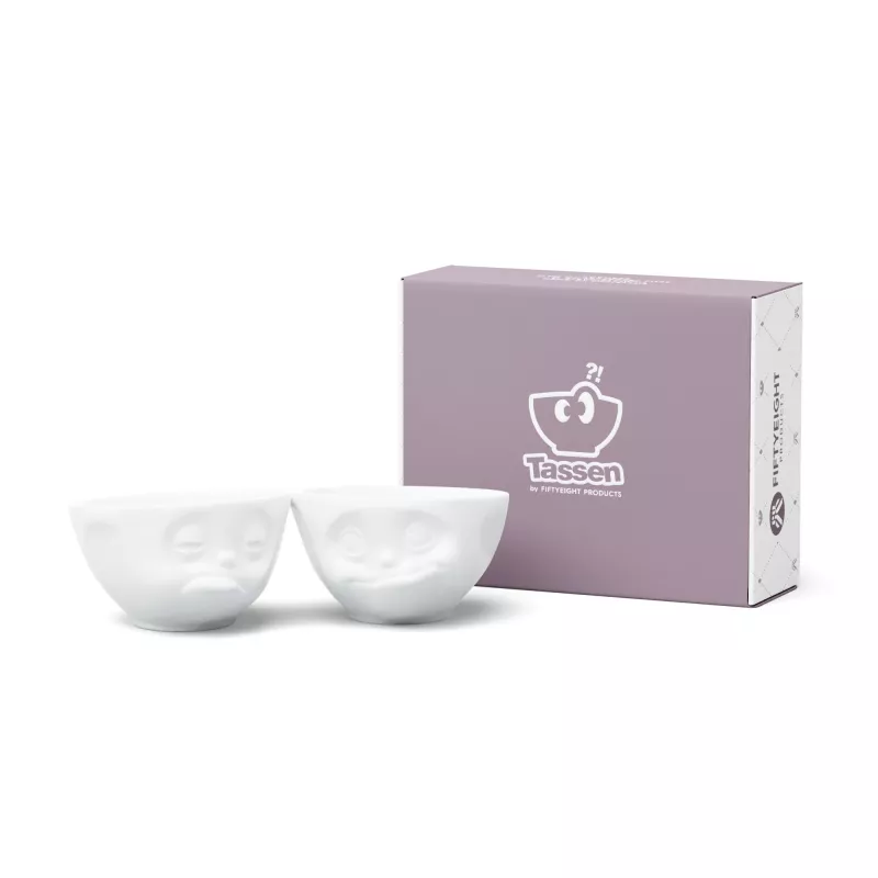 FIFTYEIGHT PRODUCTS Set di ciotole 200ml - Sleepy & Delicious bianco