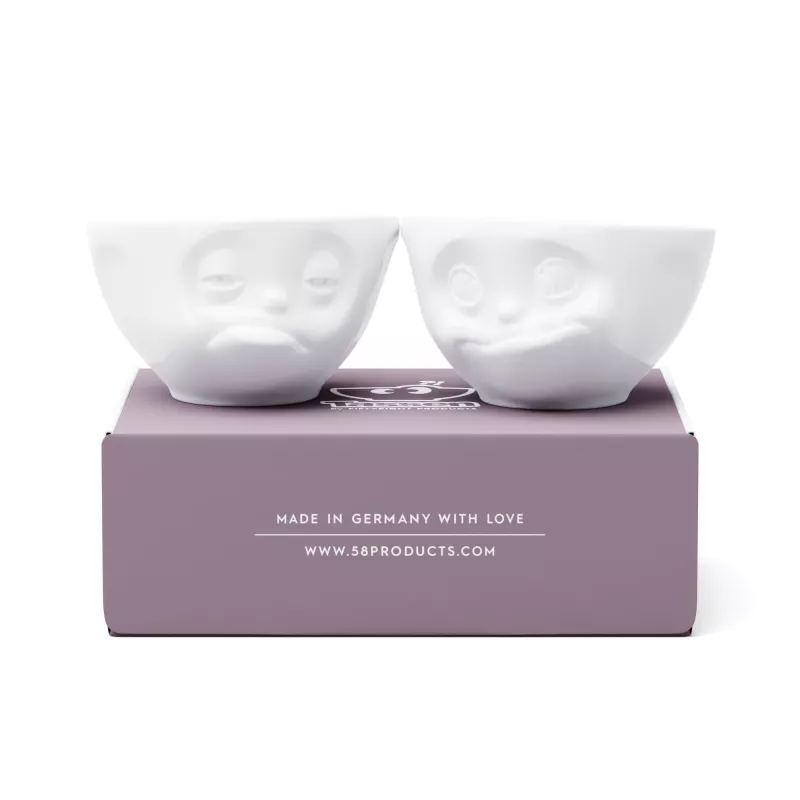 FIFTYEIGHT PRODUCTS Set di ciotole 200ml - Sleepy & Delicious bianco