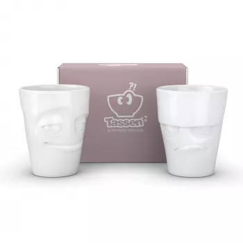 FIFTYEIGHT PRODUCTS Tazza 350ml - Grumpy & Mischievous bianco