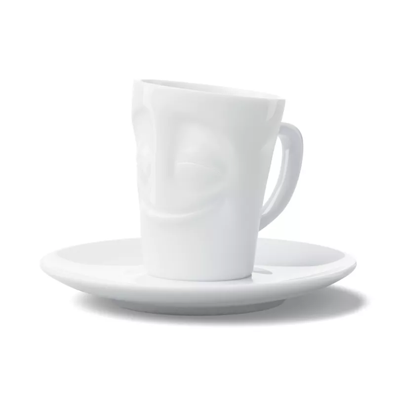 FIFTYEIGHT PRODUCTS Tazzina da espresso con manico 80 ml - Cheerful White