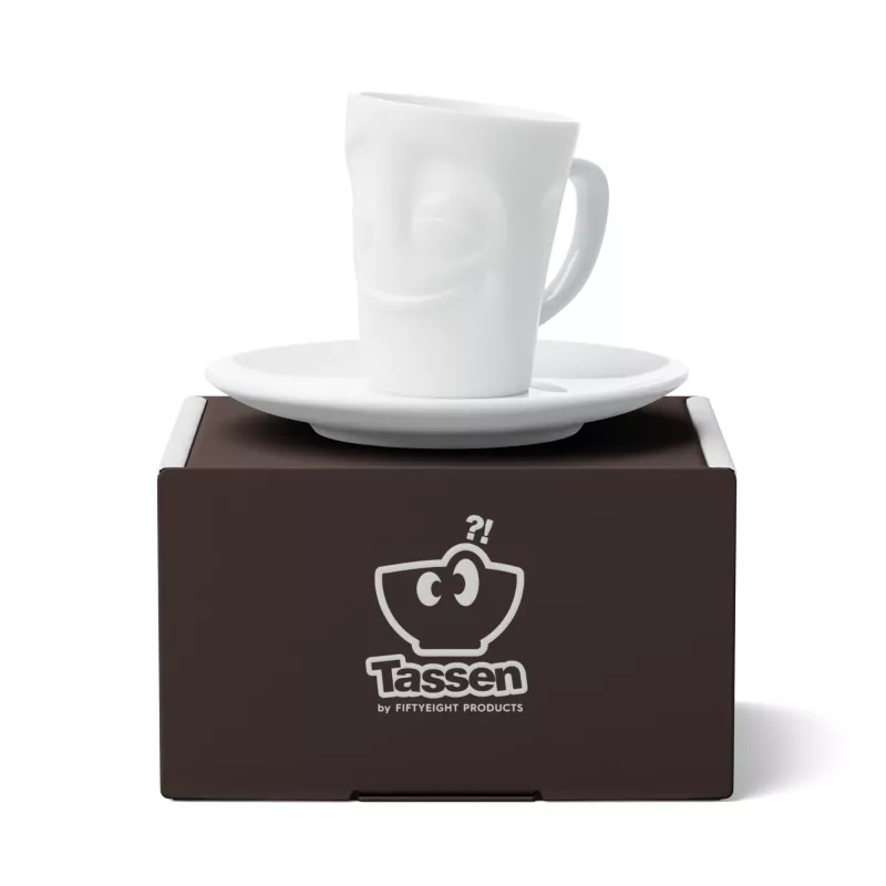 FIFTYEIGHT PRODUCTS Tazzina da espresso con manico 80 ml - Cheerful White