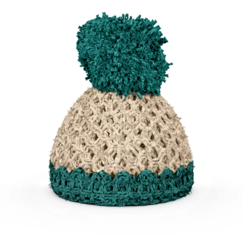 FIFTYEIGHT PRODUCTS Portauovo Beanie avorio/smeraldo