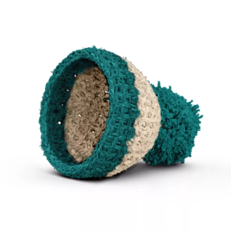FIFTYEIGHT PRODUCTS Portauovo Beanie avorio/smeraldo