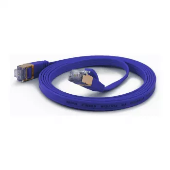 wantecWire cavo patch CAT6A extra flat FTP 1,0m blu